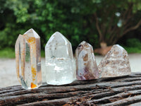 Polished Mixed Inclusion Window Quartz Crystals x 20 From Madagascar