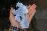 Natural Etched Blue Chalcedony Specimens x 3 From Nsanje, Malawi