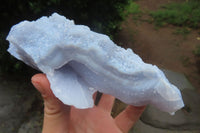 Natural Etched Blue Chalcedony Specimens x 3 From Nsanje, Malawi