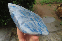 Polished Blue Spinel Spotted Quartz Standing Free Form x 1 From Madagascar