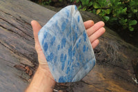 Polished Blue Spinel Spotted Quartz Standing Free Form x 1 From Madagascar