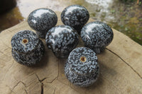 Polished Snowflake Obsidian Drawer - Door Knobs - Sold Per Item - From Mexico