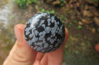 Polished Snowflake Obsidian Drawer - Door Knobs - Sold Per Item - From Mexico