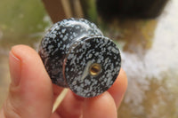 Polished Snowflake Obsidian Drawer - Door Knobs - Sold Per Item - From Mexico