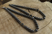 Polished Hematite & Gold Beaded Necklace - Sold Per Item - From Southern Africa