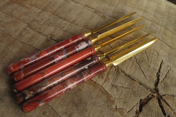 Polished Brecciated Jasper Letter Openers - Sold Per Item - From South Africa