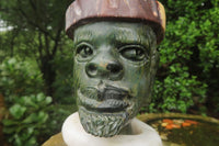 Hand Made African Bust Stone Sculpture x 1 From Zimbabwe