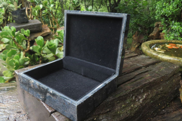 Polished Dumortierite Jewellery Box x 1 From Mozambique