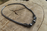 Polished Hematite Mixed Bead Chocker - Sold Per Item - From China