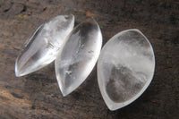 Polished Clear Quartz "Angel Tears" Pendant Pieces x 40 From Madagascar