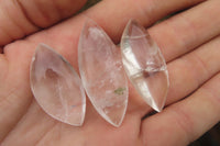 Polished Clear Quartz "Angel Tears" Pendant Pieces x 40 From Madagascar