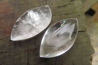 Polished Clear Quartz "Angel Tears" Pendant Pieces x 40 From Madagascar