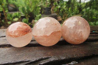 Polished Golden Healer Quartz Spheres x 12 From Madagascar