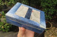 Polished Dumortierite Jewellery Box x 1 From Mozambique