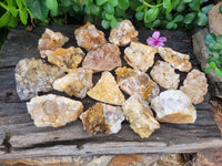 Natural Limonite Quartz Clusters x 24 From Solwezi, Zambia