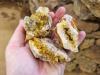 Natural Limonite Quartz Clusters x 24 From Solwezi, Zambia