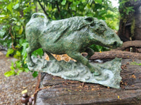 Hand Made Green Verdite Warthog Carving x 1 From Zimbabwe