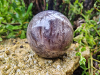 Polished Chevron Amethyst Spheres x 2 from Madagascar