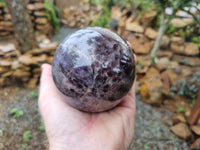 Polished Chevron Amethyst Spheres x 2 from Madagascar