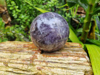 Polished Chevron Amethyst Spheres x 2 from Madagascar