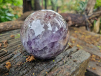 Polished Chevron Amethyst Spheres x 2 from Madagascar