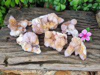 Natural Ametrine Spirit Quartz Clusters x 6 From Boekenhouthoek, South Africa