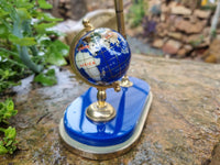 Polished Gemstone World Globe Desk Set x 1 From China