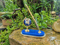 Polished Gemstone World Globe Desk Set x 1 From China