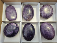 Polished Lepidolite Free Forms x 6 From Zimbabwe