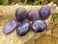 Polished Lepidolite Free Forms x 6 From Zimbabwe