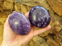 Polished Lepidolite Free Forms x 6 From Zimbabwe