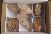 Natural Quartz Crystals x 6 From Mpika, Zambia