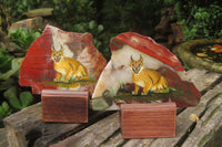 Hand Made Caracal Decoupage Stone Slabs x 6 From Southern Africa