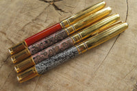 Hand Made Fountain Pens With Stone Inlays x 4 From China