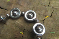 Polished Hematite Beaded Choker Necklace with Donut Centered Beads  - Sold Per Item - From Southern Africa