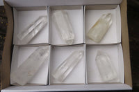 Polished Clear Quartz Points x 6 From Madagascar