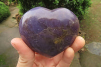 Polished Lepidolite with Pink Rubellite Gemstone Hearts x 6 From Ambatondrazaka, Madagascar