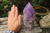 Polished Chevron Amethyst Point x 1 From Madagascar