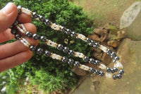 Polished Hematite and Freshwater Pearl Beaded Necklace - Sold Per Item - From Southern Africa