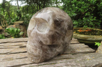 Hand Made Smokey Quartz Skull Carving x 1 From Madagascar