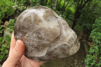 Hand Made Smokey Quartz Skull Carving x 1 From Madagascar