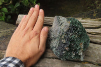 Natural Libethenite Crystals On Dolomite Matrix Specimen x 1 From Shituru, Congo