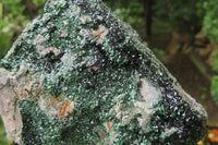 Natural Libethenite Crystals On Dolomite Matrix Specimen x 1 From Shituru, Congo