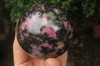 Polished Rhodonite Spheres x 3 From Ambindavato, Madagascar