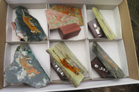 Hand Made Tiger Decoupage Stone Slabs x 6 From Southern Africa