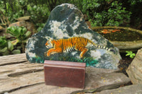 Hand Made Tiger Decoupage Stone Slabs x 6 From Southern Africa