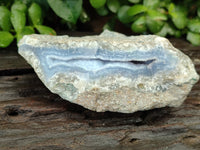 Natural Blue Lace Agate Geode Specimens x 3 From Malawi