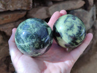 Polished Leopard Stone Eggs x 4 From Zimbabwe