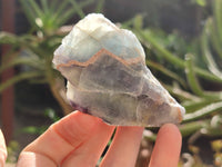 Polished On One Side Watermelon Fluorite x 12 From Uis, Namibia