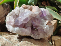 Natural Jacaranda Amethyst Quartz Clusters x 2 from Mumbwa, Zambia